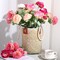 18-Piece Artificial Flower Bundle – Silk Peony, Rose, and Eucalyptus Stems for Faux Bouquets, Table Centerpieces, Weddings, and Farmhouse Home Décor (Classic)